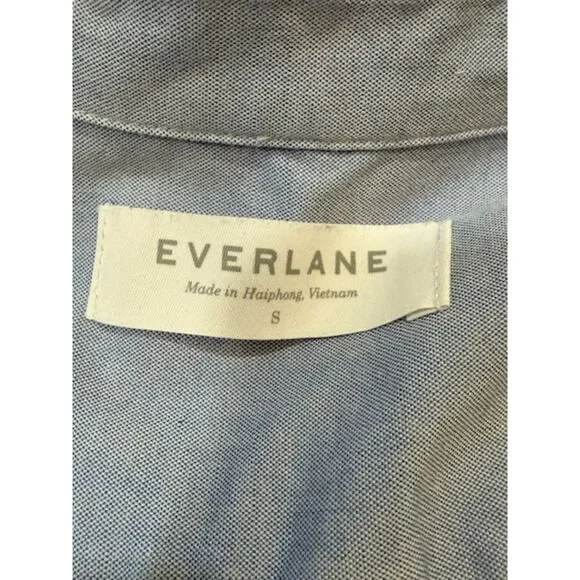 Everlane Light Blue Button Up Shirt S Long Sleeve Ethical Sustainable Cotton - Picture 5 of 6